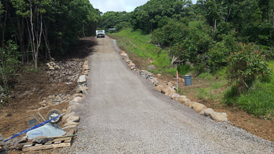 Construction of gravel road, private subdivision. 
